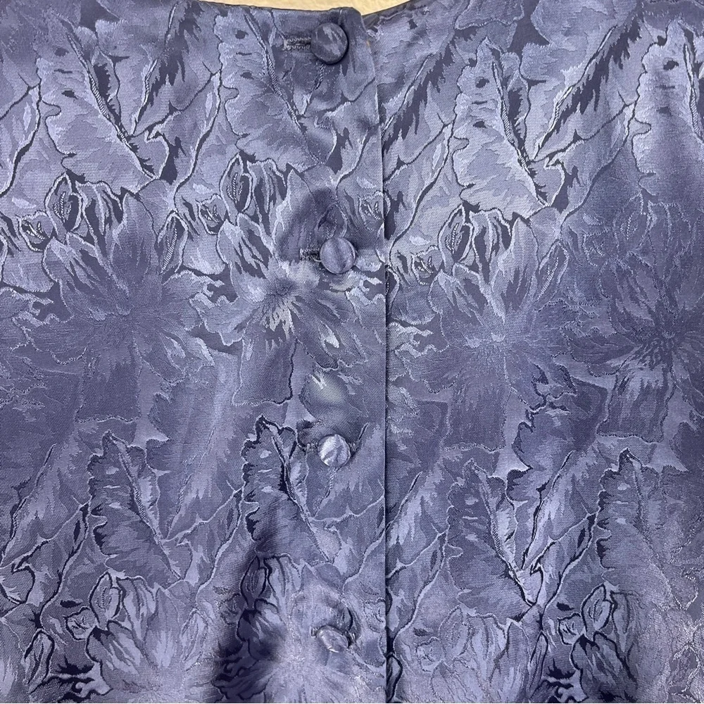 VINTAGE SAMANTHA BLACK Drop waist Dress. 80’s, 90’s. Size 14. Blue polyester - Picture 3 of 9